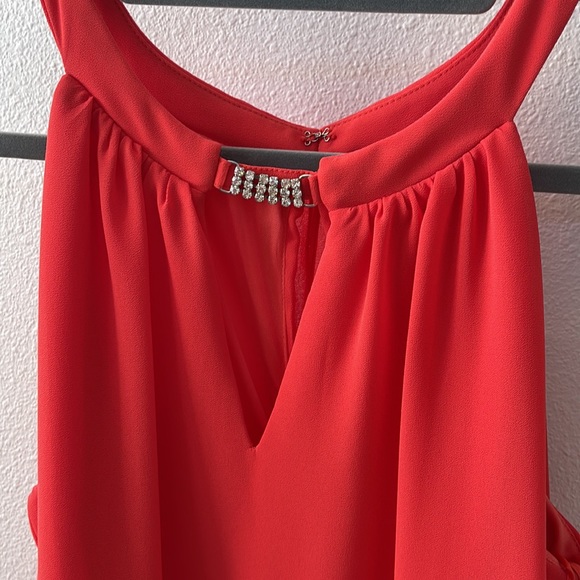 Jessica Howard Coral Sleeveless Cocktail Dress 10 - Picture 3 of 5